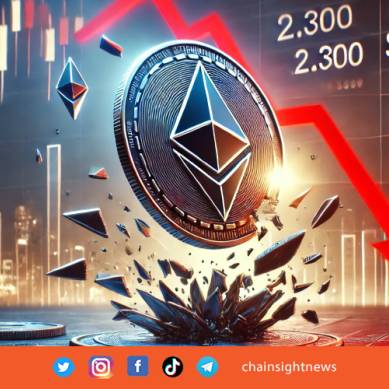 Ethereum Anjlok Hampir 10 Persen dalam 24 Jam, Support Kritis di $2.300
