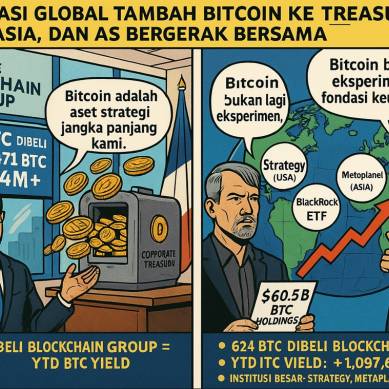 Blockchain Group Tambah 624 BTC ke Treasury, Total Kepemilikan Capai Lebih dari $154 Juta