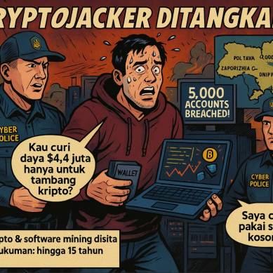 Ukraina Tangkap Hacker Penambang Kripto dari Server Hosting Internasional