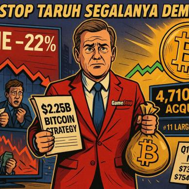 Saham GameStop Anjlok 22 Persen setelah Tambah Pendanaan $2,25 Miliar untuk Strategi Bitcoin