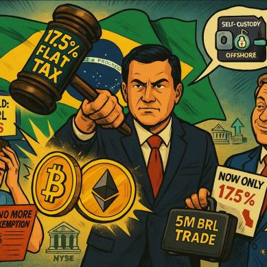 Brasil Cabut Bebas Pajak Kripto, Terapkan Tarif Flat 17,5 Persen untuk Semua Keuntungan